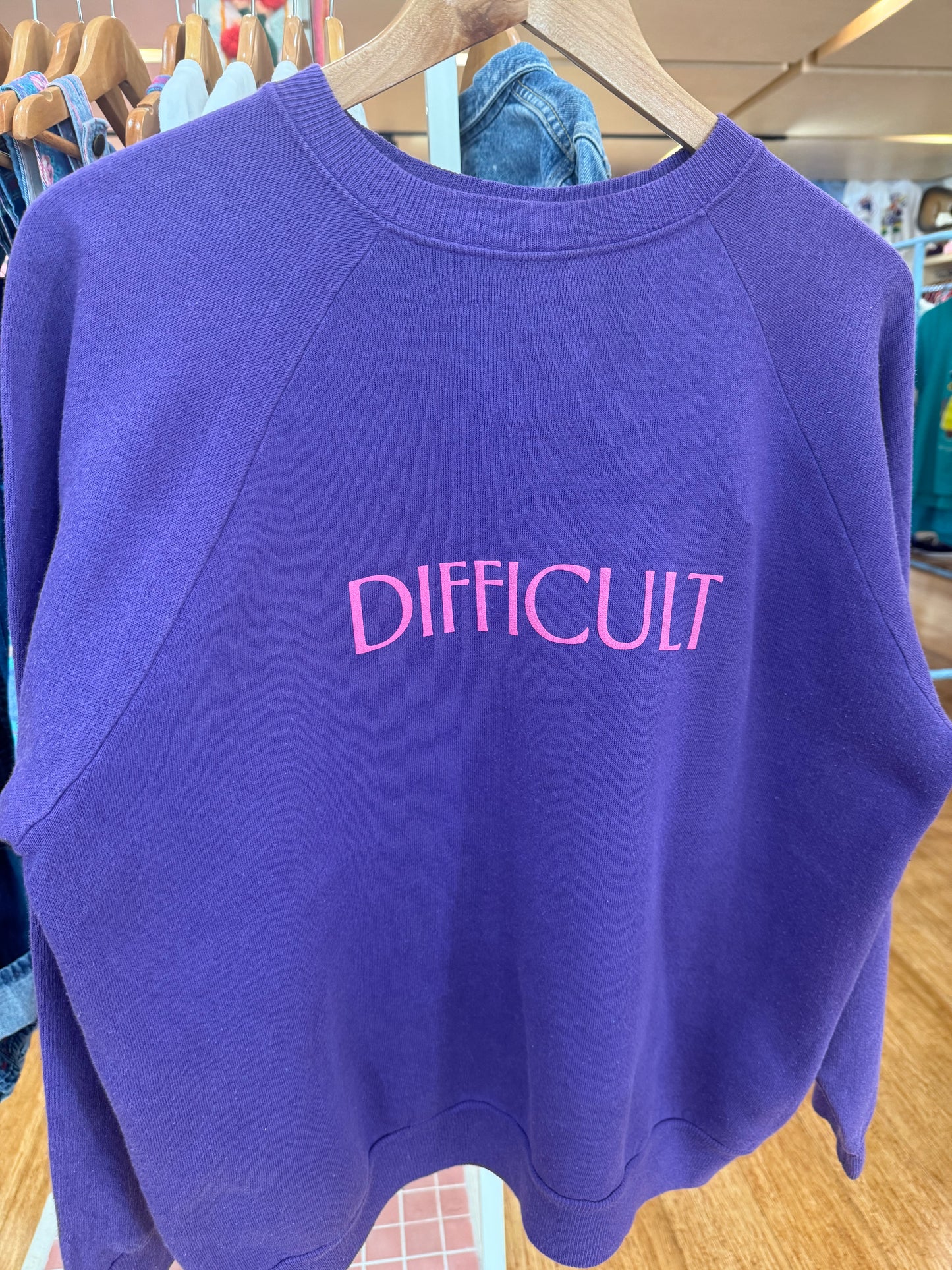Difficult Pullover Purple Large
