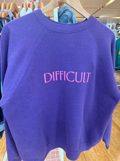 Difficult Pullover Purple Large