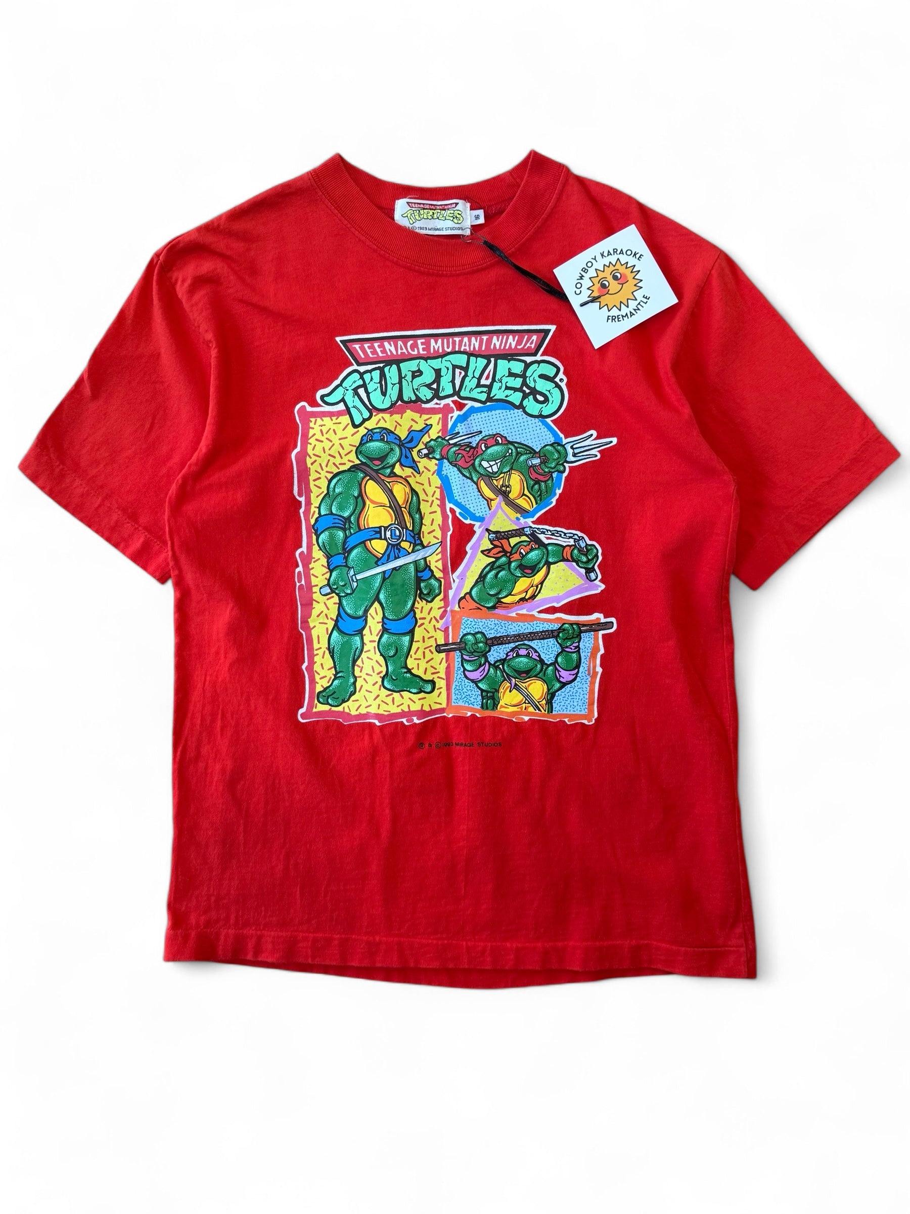 1993 Teenage Mutant Ninja Turtles Graphic Tee RED Size 16 or Small adult
