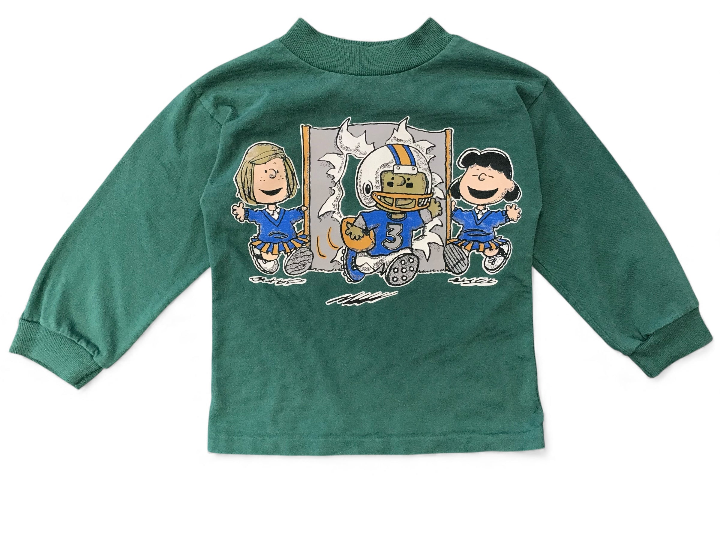 Vintage Peanuts Football Long Sleeve Crew – Charlie Brown Tee (Size 3-4)