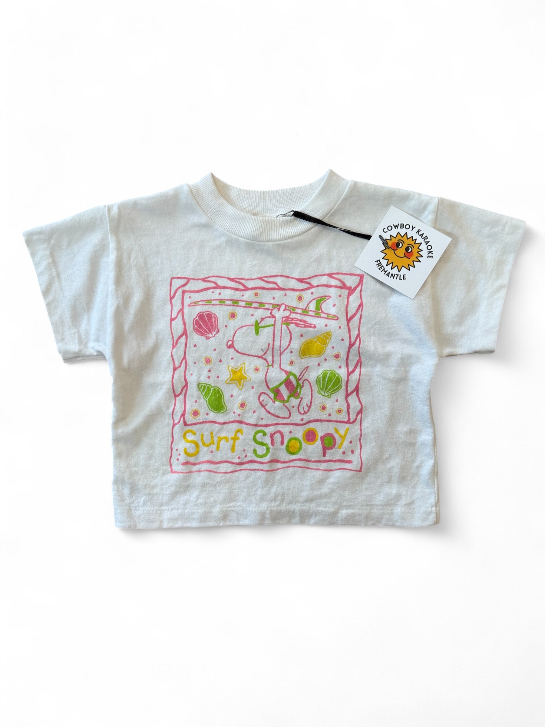 Vintage 90s Surf Snoopy Toddler Tee Size 1-3