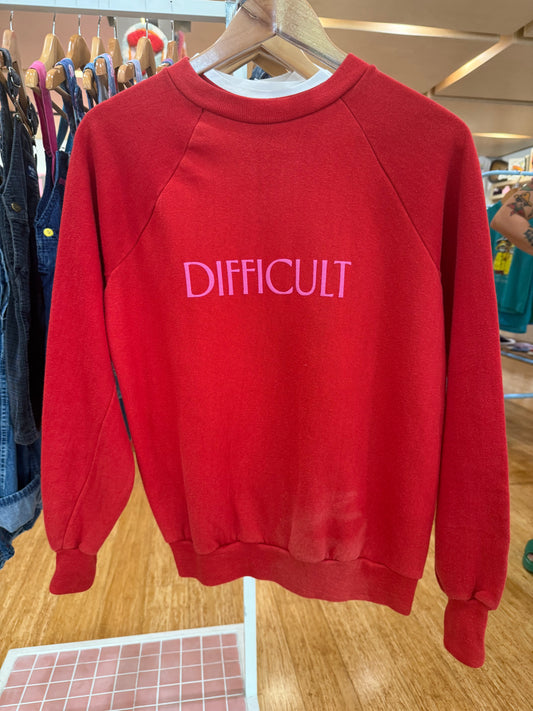 Difficult Pullover Red S/M