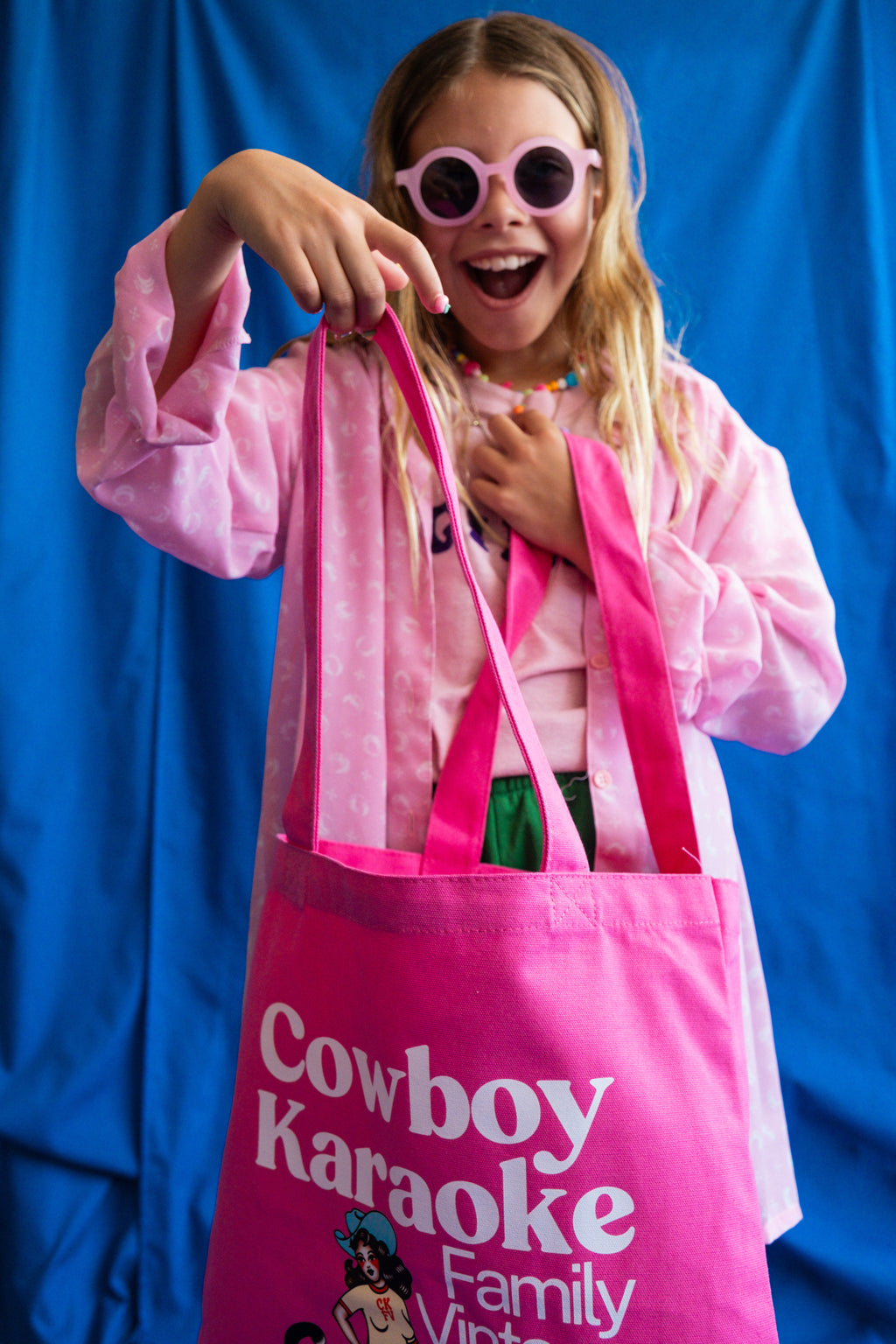 Cowboy karaoke Tote Bag PINK