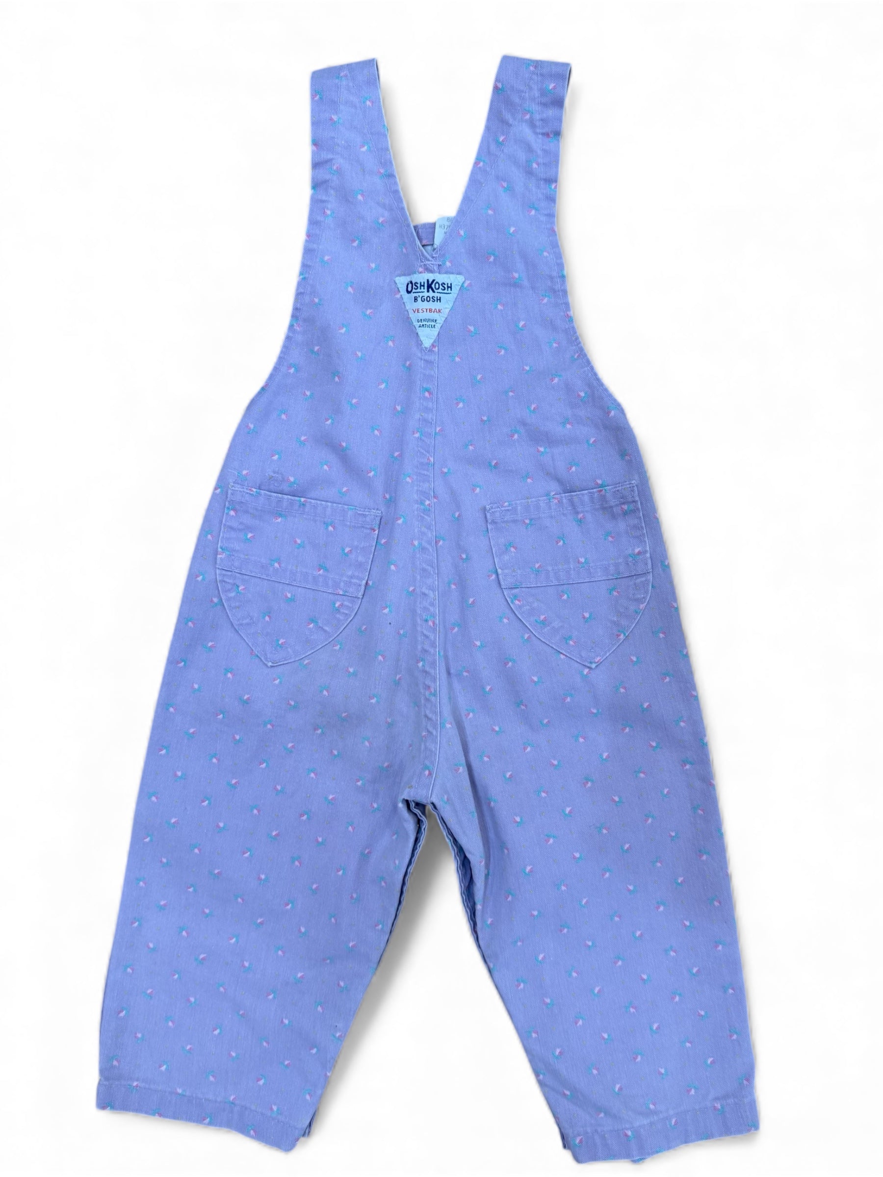 Vintage OshKosh Lilac Overalls Size 12-18months