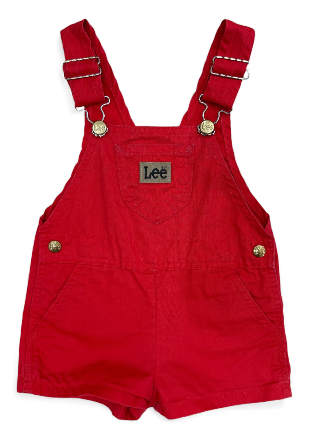 Lee Red Short Overalls – Kids Size 2-3