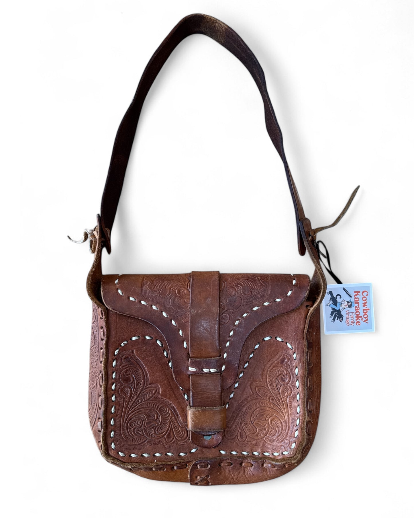Vintage Leather Tooled Bag