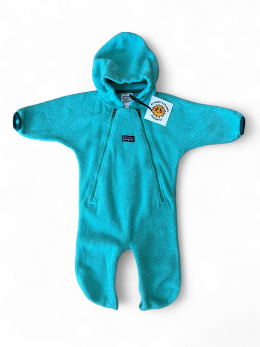 Baby Patagonia Baby Fleece Bunting Suit TEAL size 3-9months