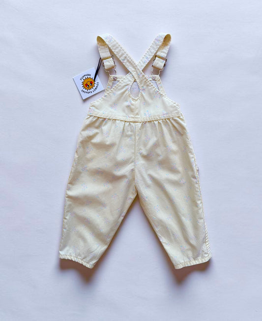 Vintage OshKosh B’Gosh Yellow Floral Overalls Size 2