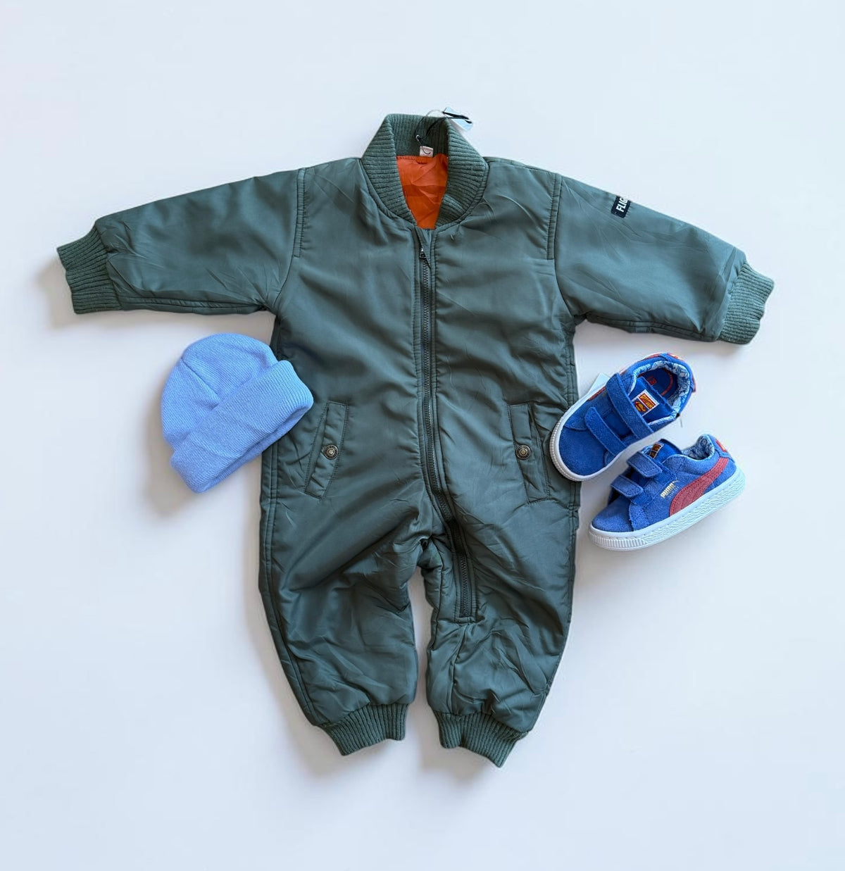 Vintage Kids one-piece Flight Suit - Size 18-24 Months