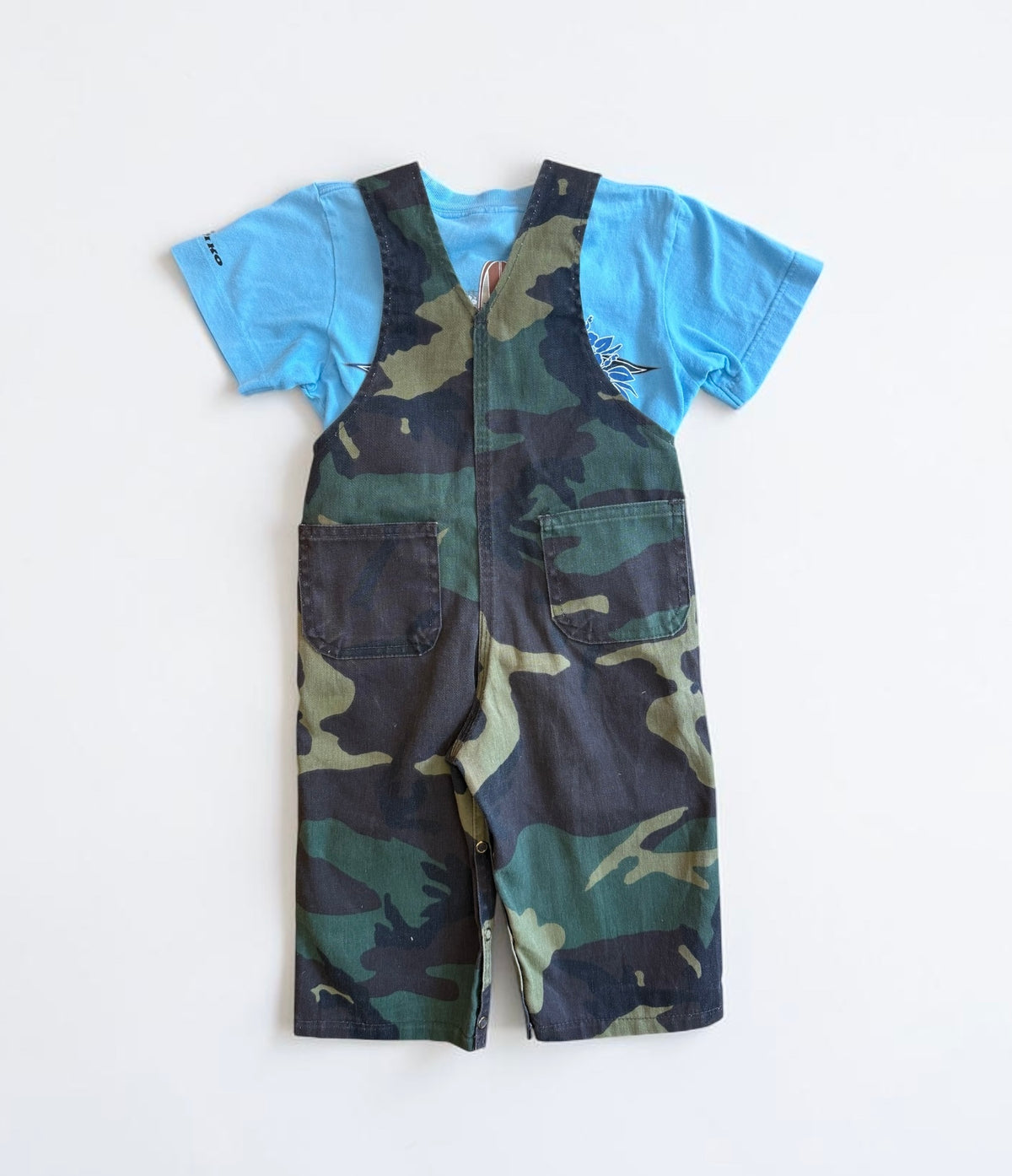 Kids Vintage Camo Liberty Overalls - Size 24 months