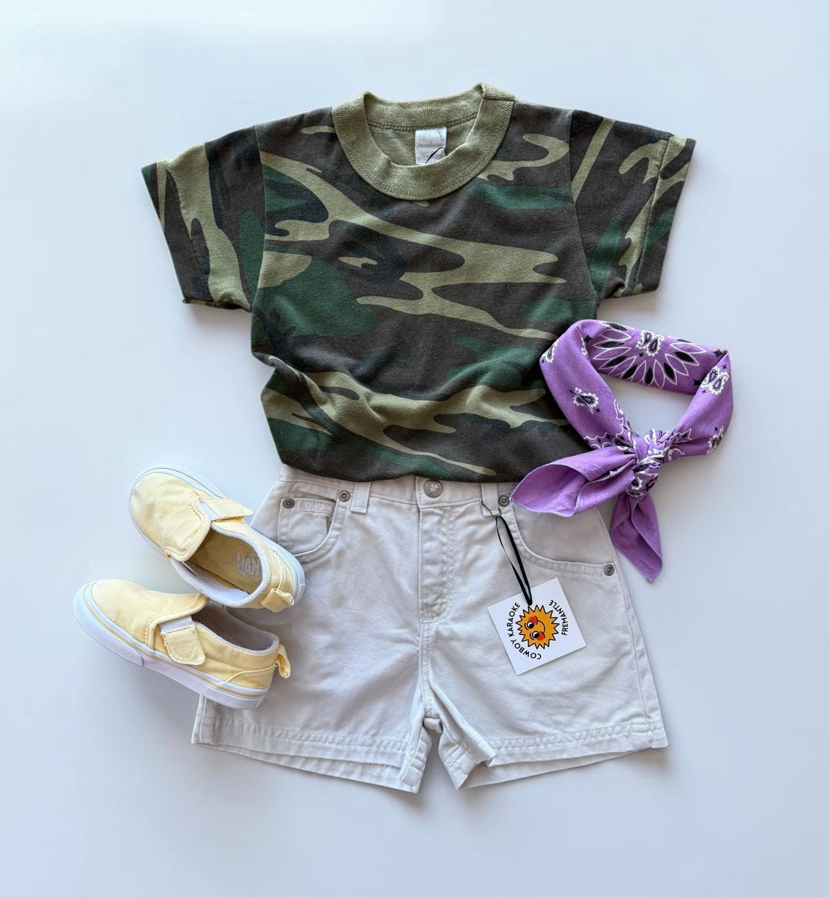 Kids Vintage Camo Tee - Size 2/3