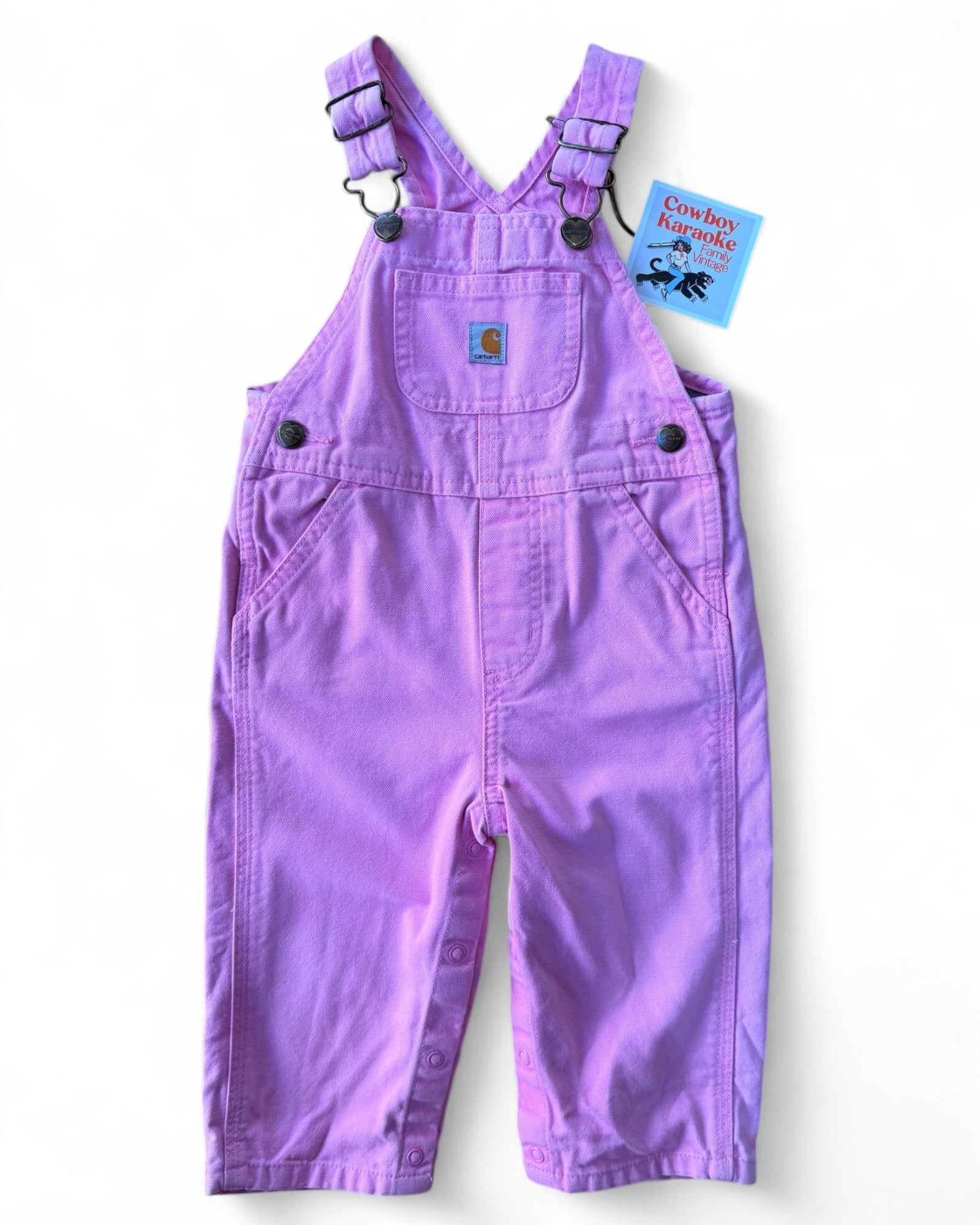 Vintage Kids Carhartt PINK Overalls Size 12 Months