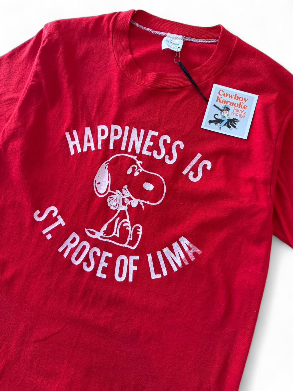 90s Authentic Vintage Snoopy Tee RED Medium