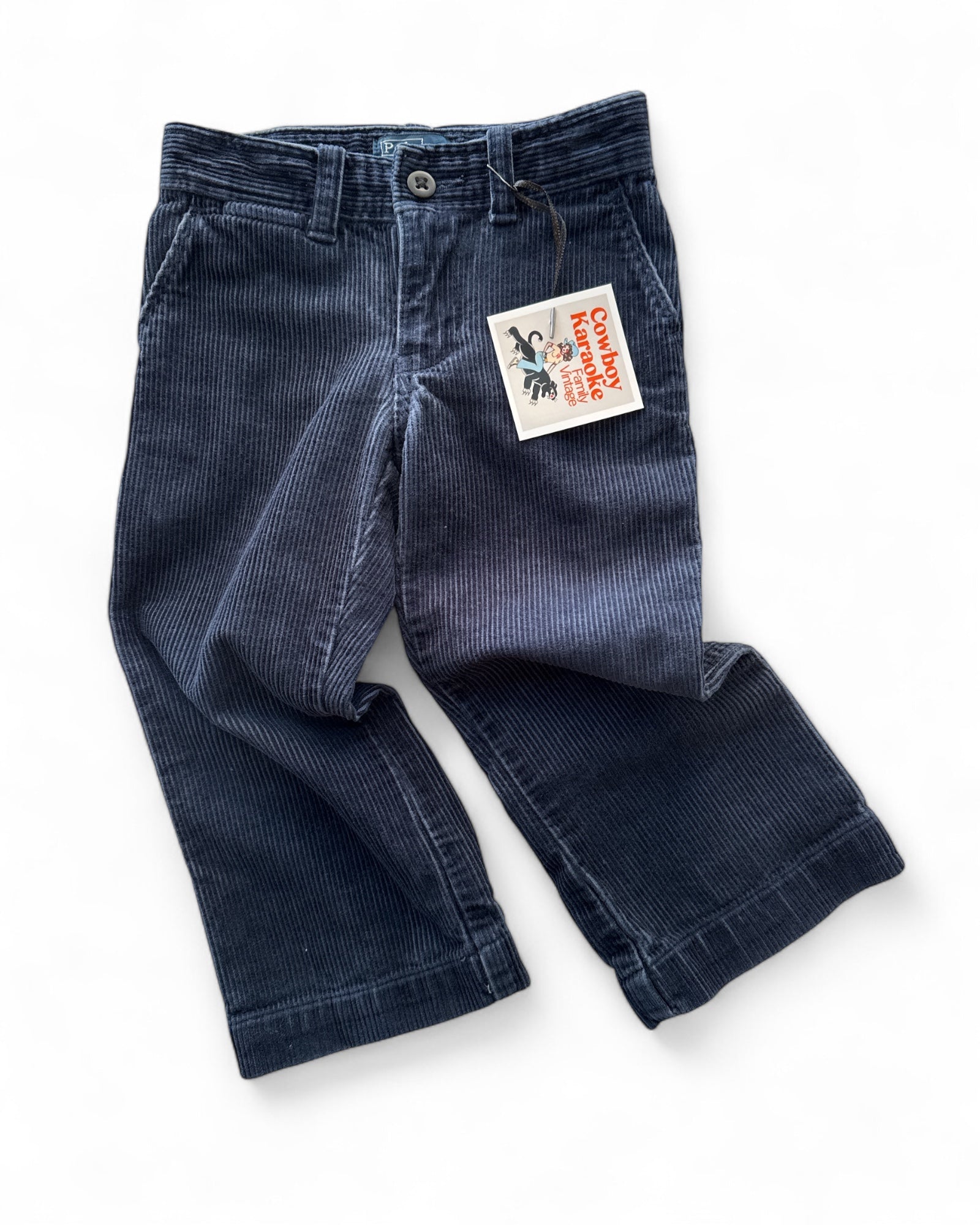 Kids Vintage Ralph Lauren Cord Pants Navy Size 2