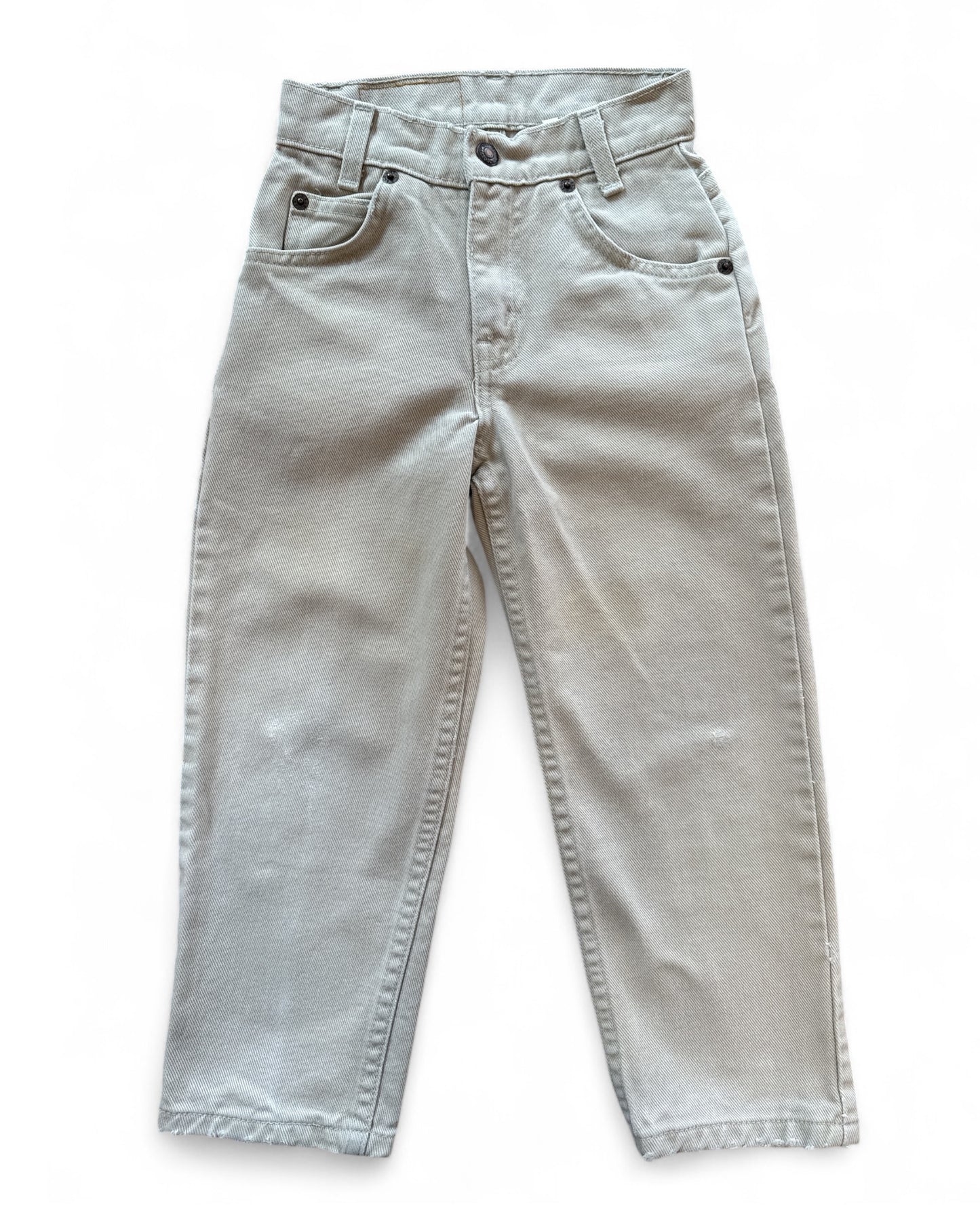 Kids Vintage Levi Jeans 550 Taupe Size 3-4