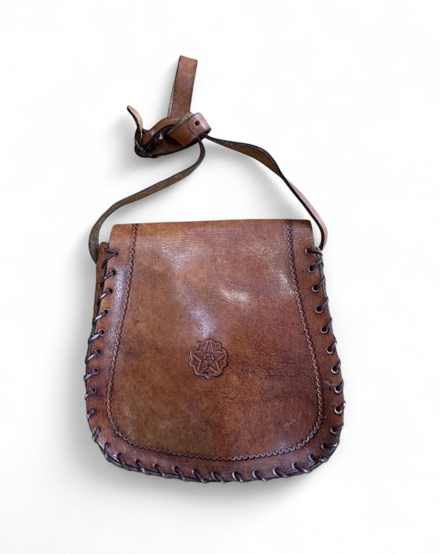 Vintage Leather Tooled Body Bag