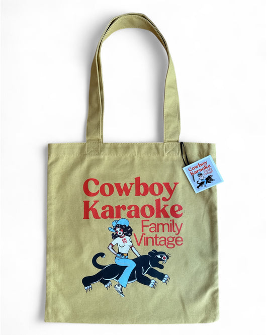 Cowboy karaoke Tote Bag Mustard