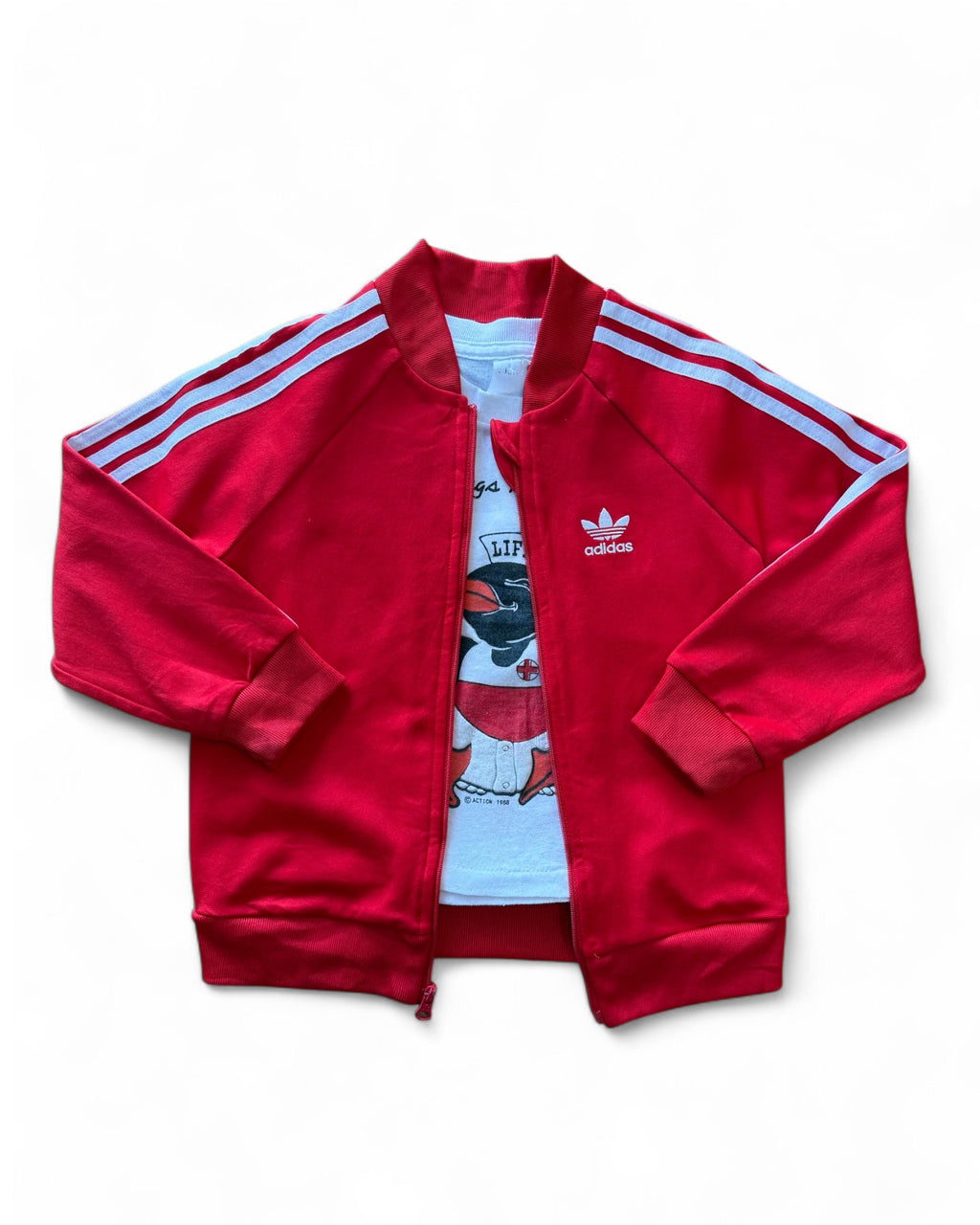 Kids Adidas Original Track Jacket Red size 3-4 Y