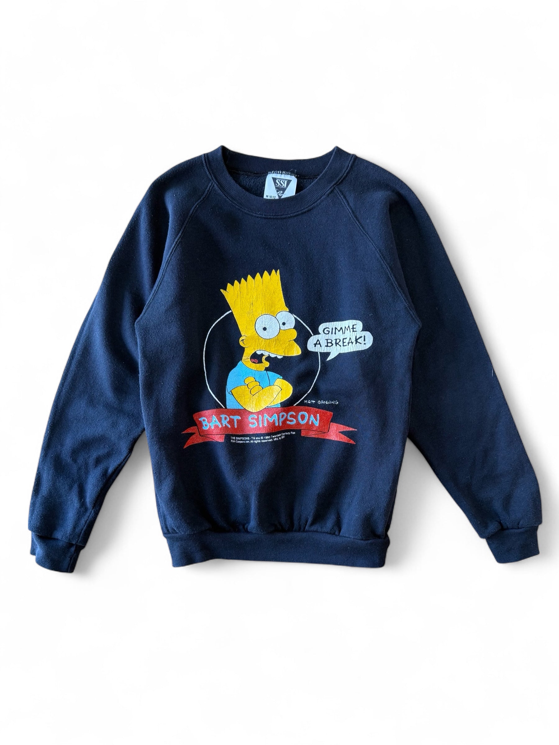 Rare Authentic Bart Simpson Kids Sweatshirt size 8-10