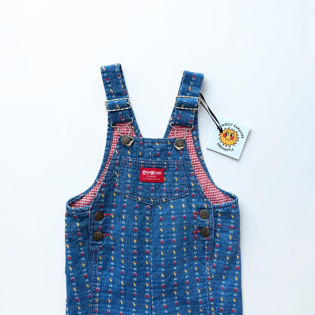Vintage OshKosh B’Gosh Overalls Chicken Print - Size 3
