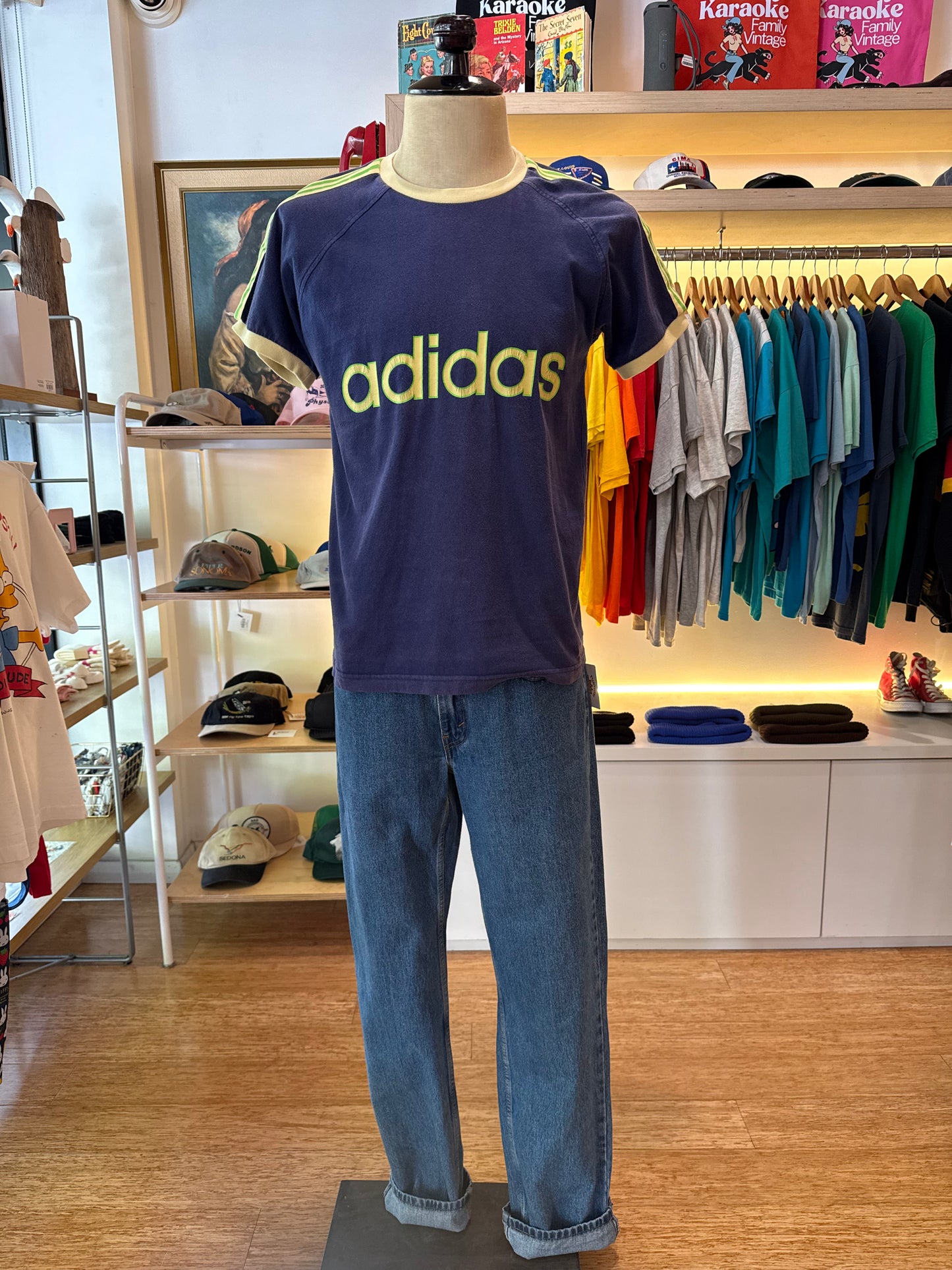 Vintage Adidas Tshirt Navy - Size L