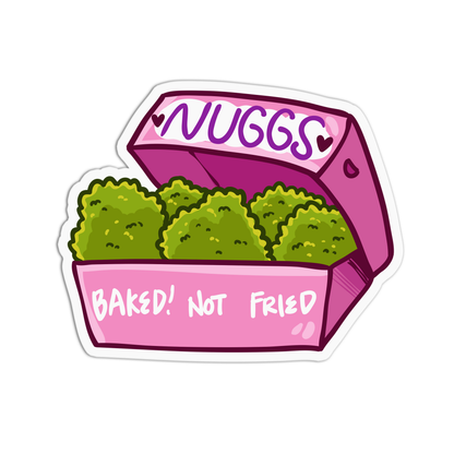 Canna Nuggs Vinyl Textured Stickers