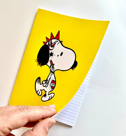 Punk Rock Tattoo Beagle A5 Notebook