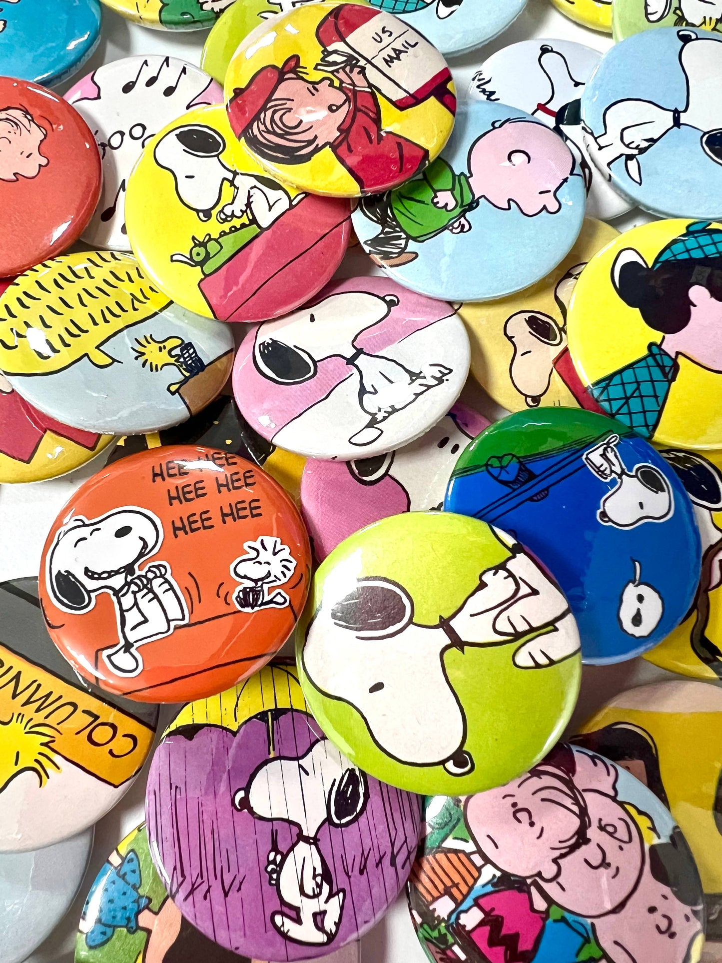 Upcycled Peanuts / Snoopy Badge Assortment