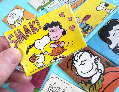 Up-cycled Peanuts Fridge Magnets