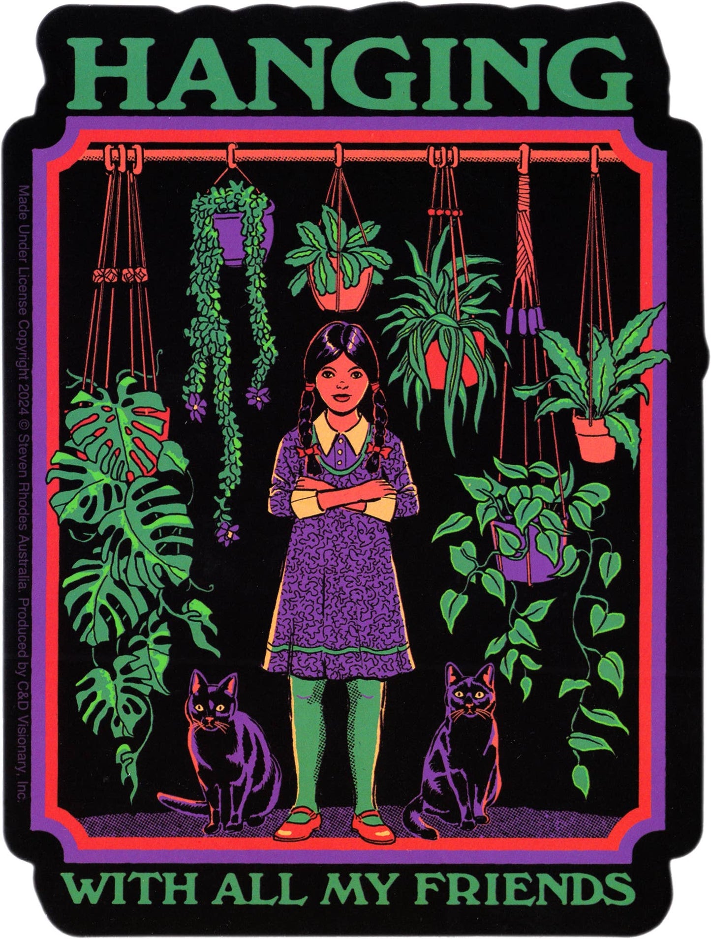 Sticker - Steven Rhodes - Hanging With All My Friends - Cats
