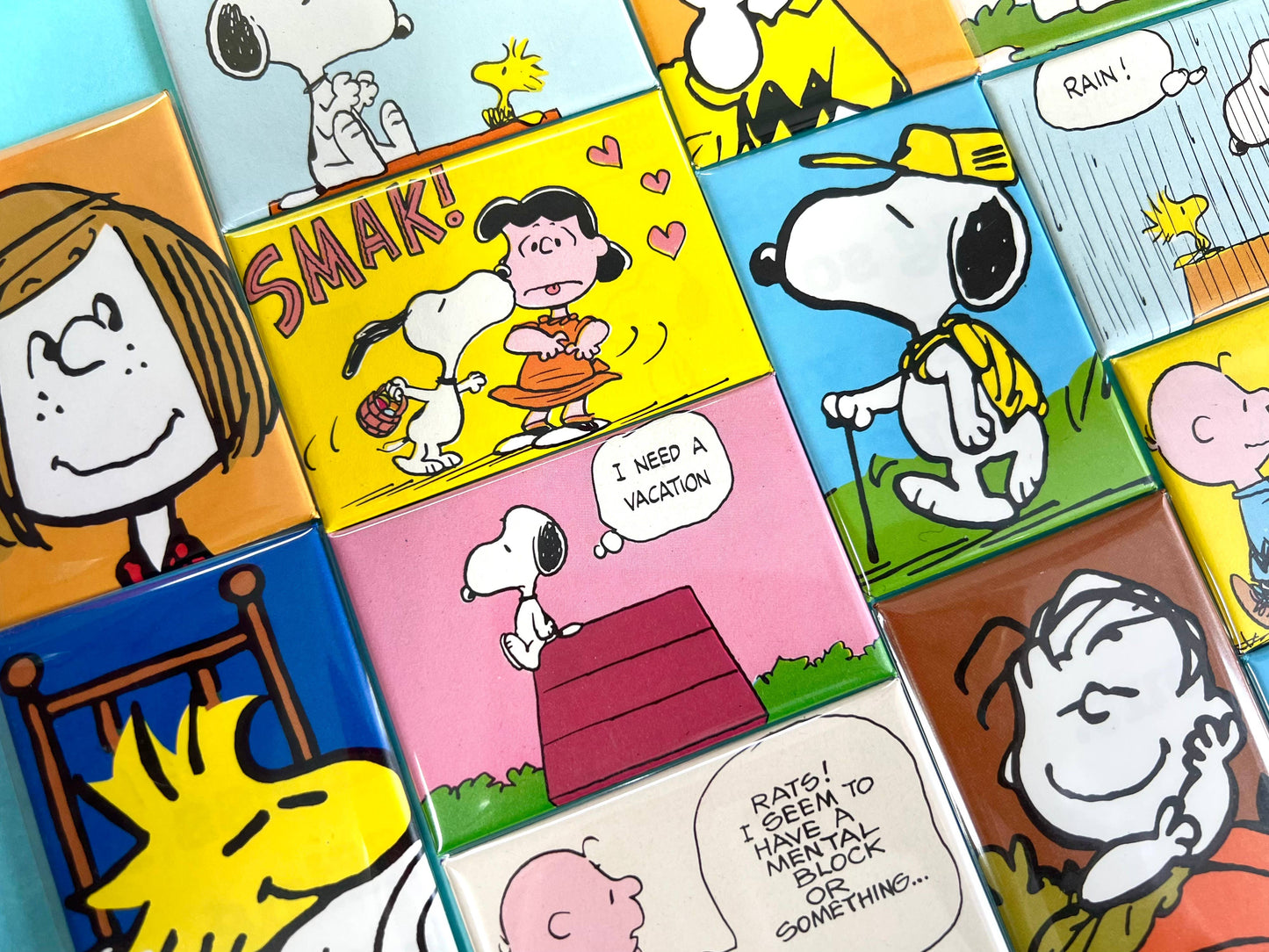 Up-cycled Peanuts Fridge Magnets