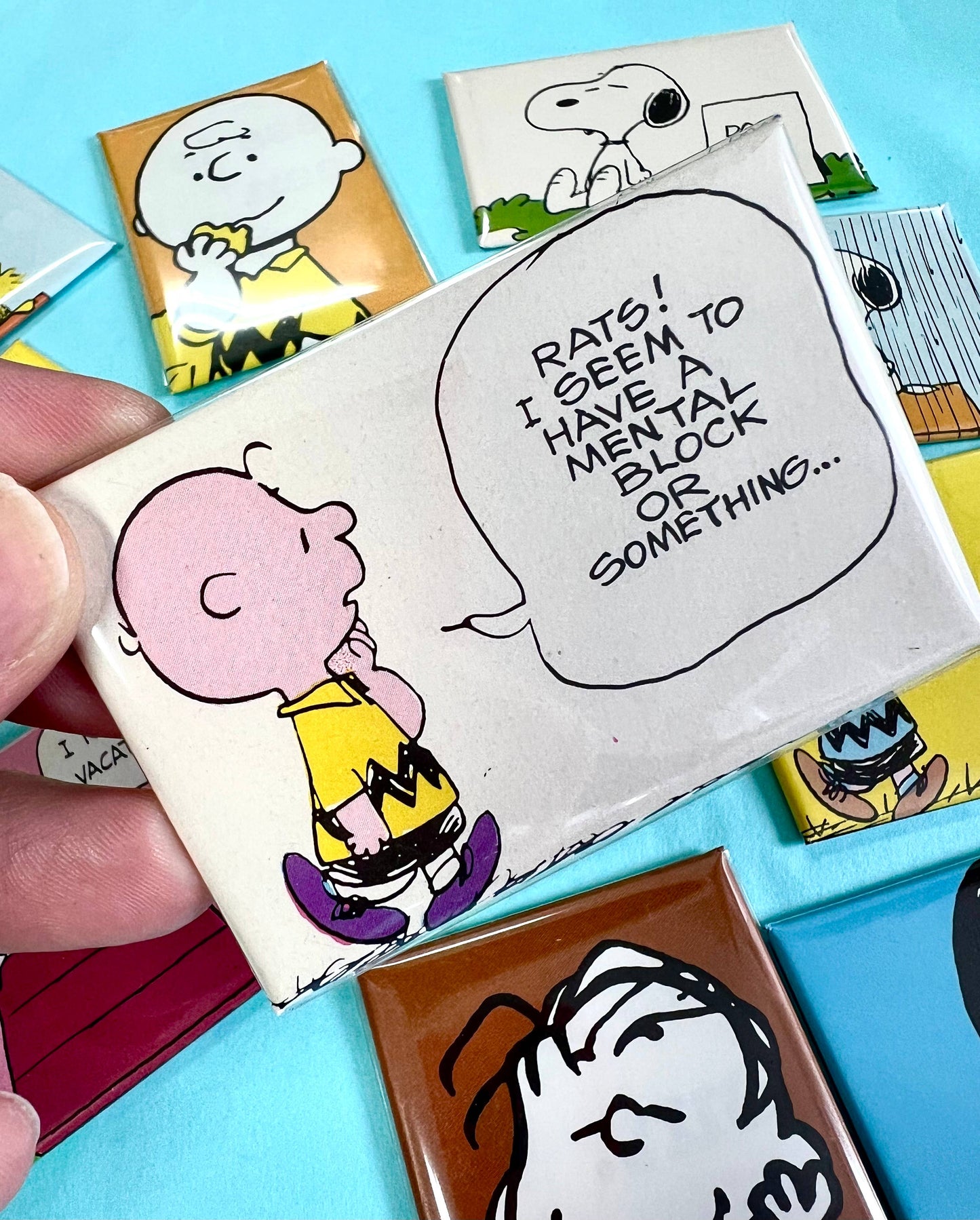 Up-cycled Peanuts Fridge Magnets