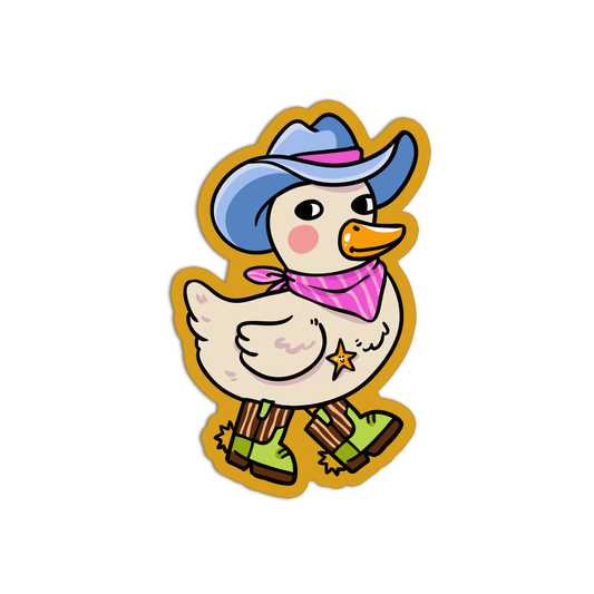 Cowboy Duck Waterproof Textured Vinyl Stickers
