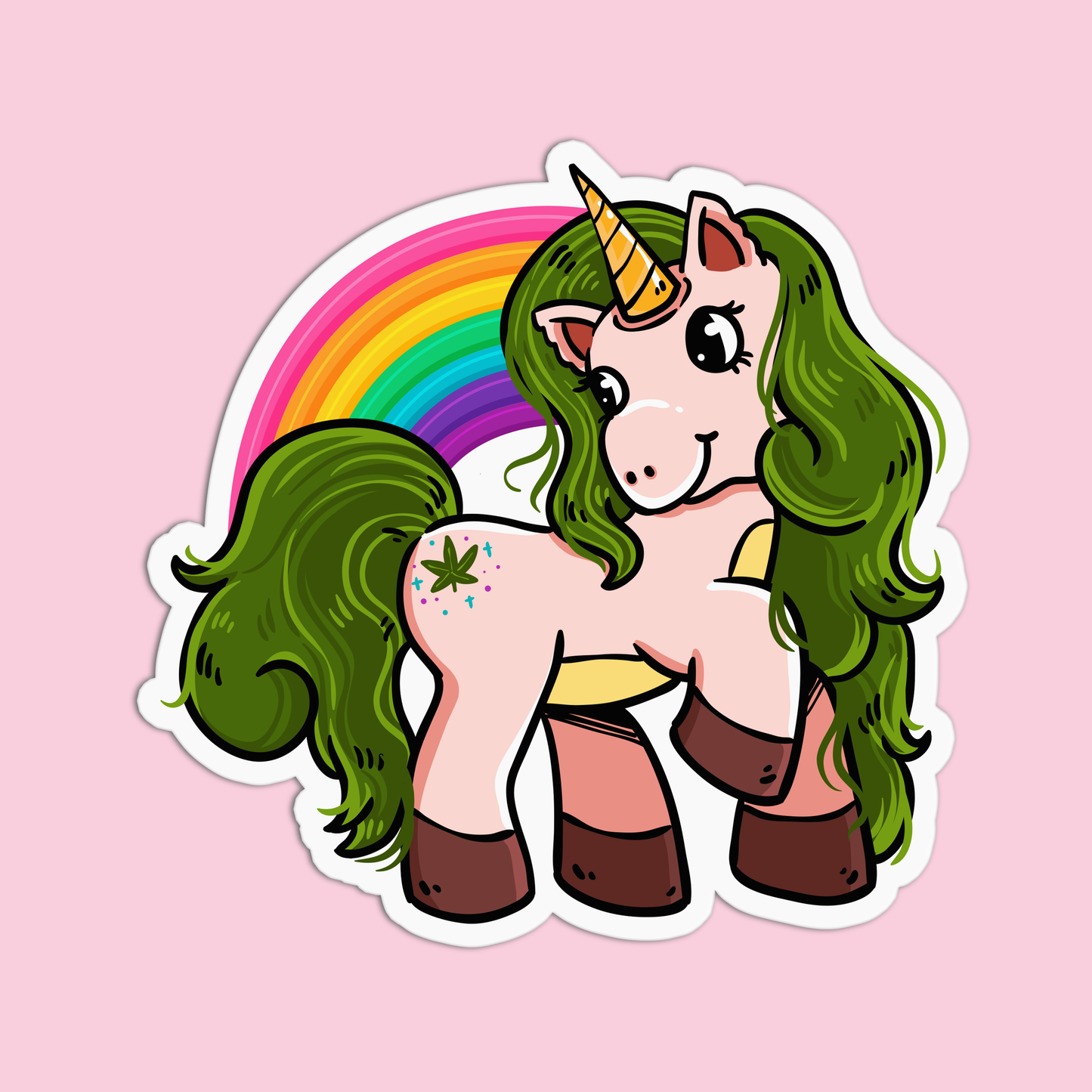 Canna Unicorn Textured Stickers