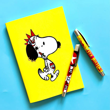 Punk Rock Tattoo Beagle A5 Notebook
