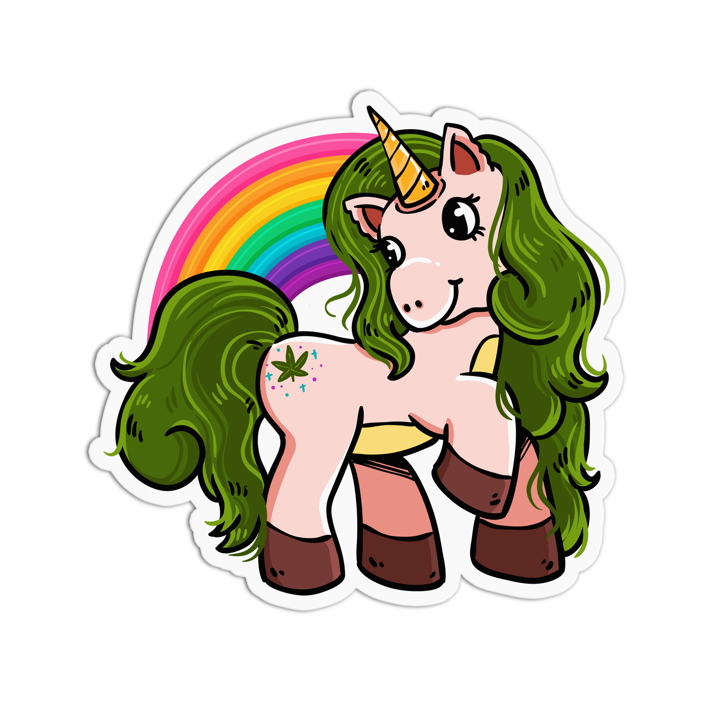 Canna Unicorn Textured Stickers